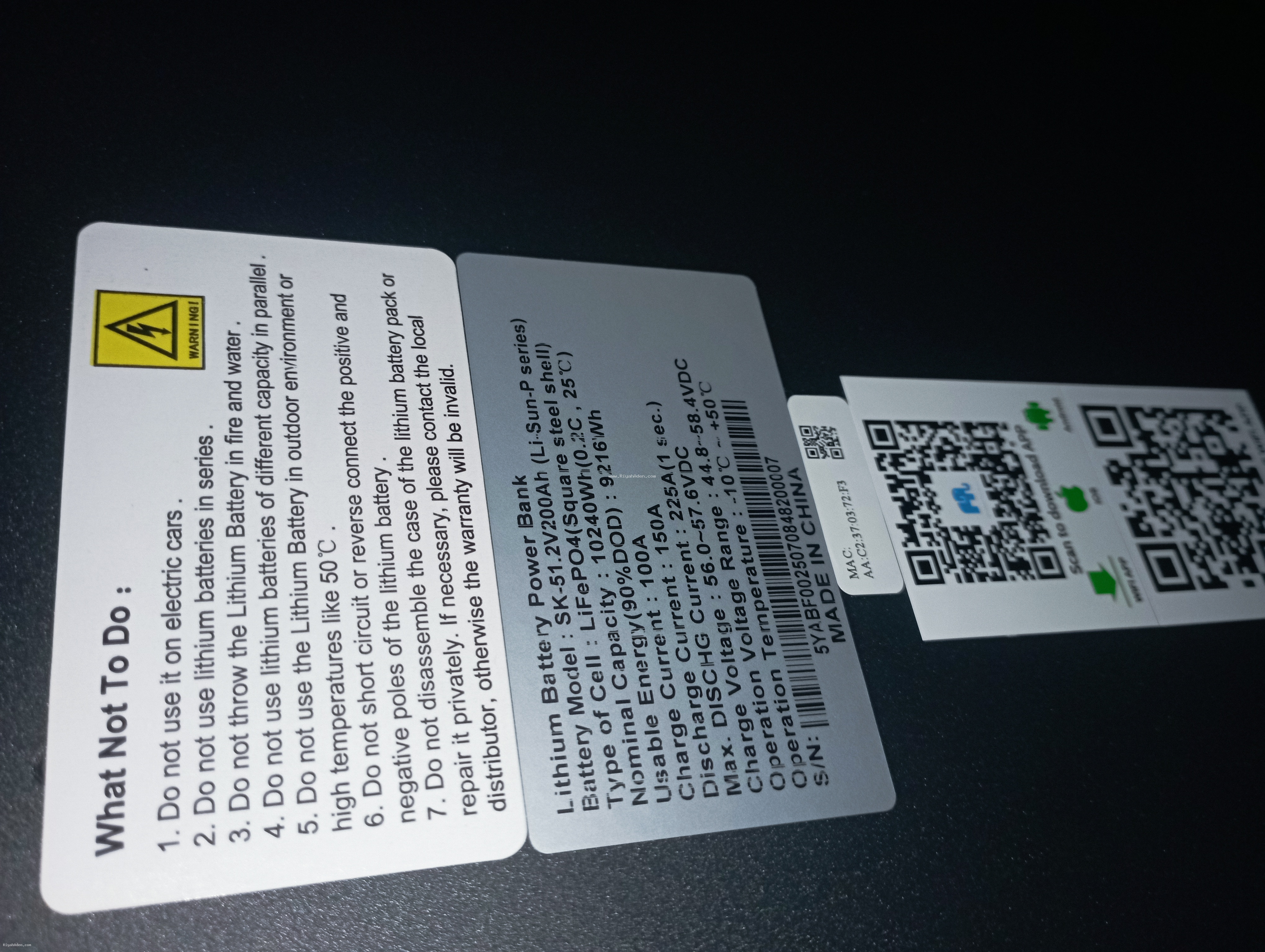 بطارية ليثيوم "رياح عدن 10ك" - 48 فولت